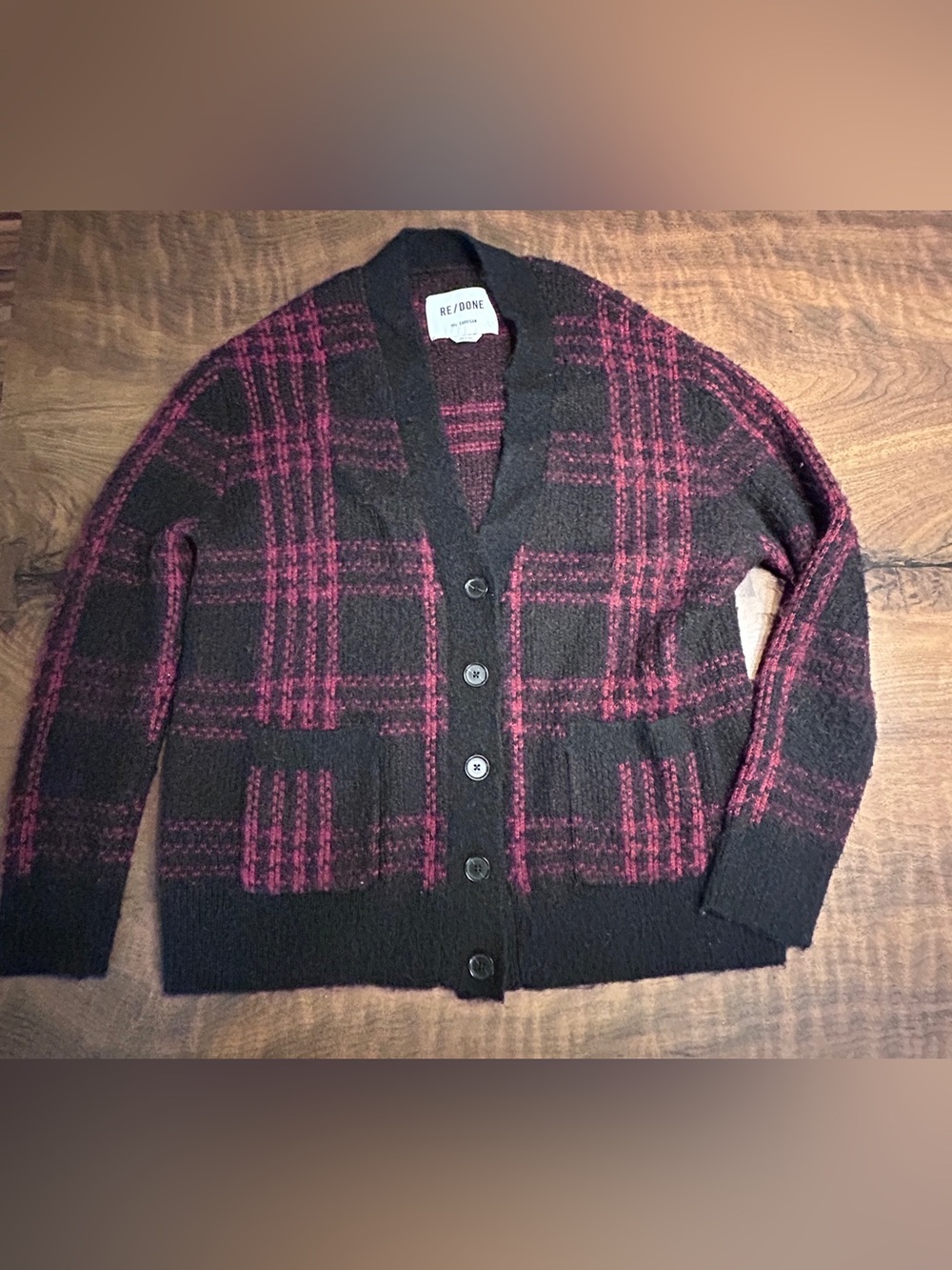 RE/DONE 90s Oversized Wool and Mohair Cardigan